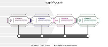 Collection of colorful infographic can be used for workflow layout, diagram, number options, web design. Infographic business concept with options, parts, steps or processes. Vector Eps 10