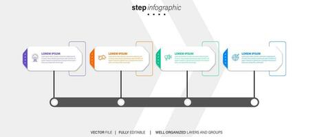 Collection of colorful infographic can be used for workflow layout, diagram, number options, web design. Infographic business concept with options, parts, steps or processes. Vector Eps 10