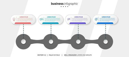 resumen elementos de grafico infografía modelo con etiqueta, integrado círculos negocio concepto con 4 4 opciones para contenido, diagrama, diagrama de flujo, pasos, partes, cronograma infografía, flujo de trabajo diseño vector