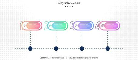 Abstract elements of graph infographic template with label, integrated circles. Business concept with 4 options. For content, diagram, flowchart, steps, parts, timeline infographics, workflow layout vector