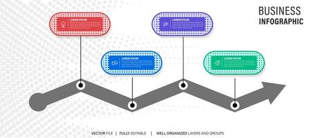 resumen elementos de grafico infografía modelo con etiqueta, integrado círculos negocio concepto con 4 4 opciones para contenido, diagrama, diagrama de flujo, pasos, partes, cronograma infografía, flujo de trabajo diseño vector