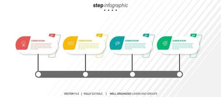 resumen elementos de grafico infografía modelo con etiqueta, integrado círculos negocio concepto con 4 4 opciones para contenido, diagrama, diagrama de flujo, pasos, partes, cronograma infografía, flujo de trabajo diseño vector