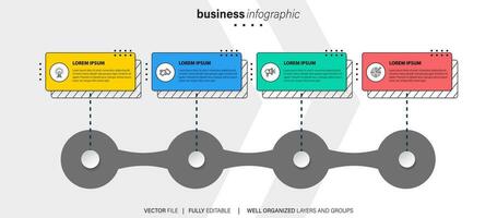 circular layout diagram with 4 list of steps, circular layout diagram infographic element template vector