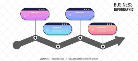 circular layout diagram with 4 list of steps, circular layout diagram infographic element template vector