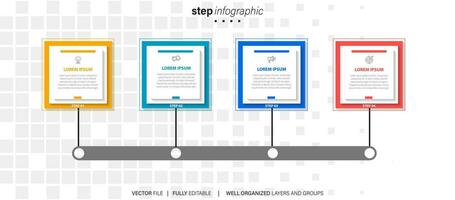 circular layout diagram with 4 list of steps, circular layout diagram infographic element template vector