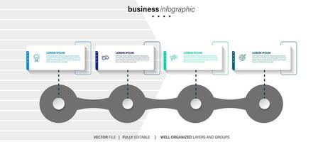 circular layout diagram with 4 list of steps, circular layout diagram infographic element template vector