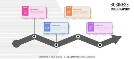 circular layout diagram with 4 list of steps, circular layout diagram infographic element template vector