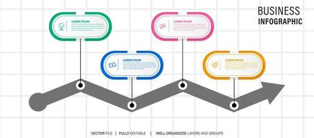 circular layout diagram with 4 list of steps, circular layout diagram infographic element template vector