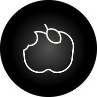 manzana comido vector icono