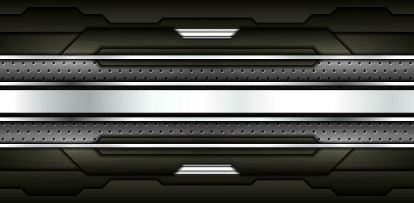 abstract metal carbon texture and line chromium on  metallic silver sheet hole modern design background. vector illustration