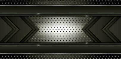 abstract metal carbon texture and line chromium overlap on metallic silver sheet hole modern design background. vector illustration