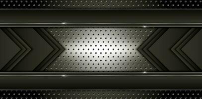 abstract metal carbon texture and line chromium overlap on metallic silver sheet hole modern design background. vector illustration