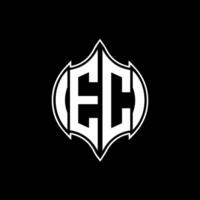 EC letter logo. EC creative monogram initials letter logo concept. EC Unique modern flat abstract vector letter logo design.