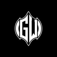 GW letter logo. GW creative monogram initials letter logo concept. GW Unique modern flat abstract vector letter logo design.