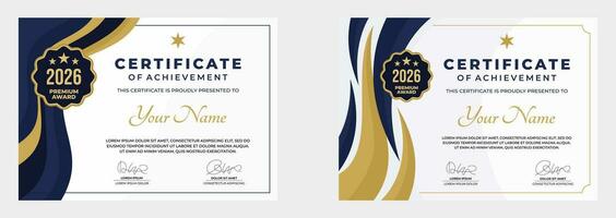 certificate of achievement template. for award, business, and education needs vector