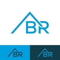 Letter BR Line House Real Estate Logo. B R concept. Construction logo template, Home and Real Estate icon vector