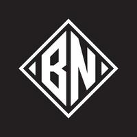 bn creativo monograma logo diseño vector