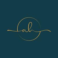 AH Signature initial logo template vector ,Signature Logotype