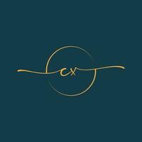 CX Signature initial logo template vector ,Signature Logotype