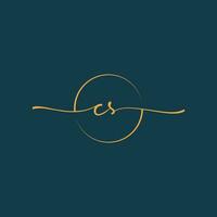 CS Signature initial logo template vector ,Signature Logotype