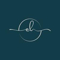 EH Signature initial logo template vector ,Signature Logotype