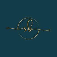 sb firma inicial logo modelo vector ,firma logotipo