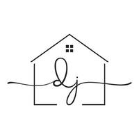 DJ Signature Real Estate logo template vector ,Real Estate logos