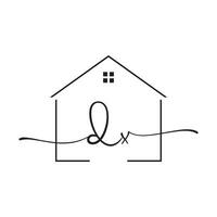 DX Signature Real Estate logo template vector ,Real Estate logos