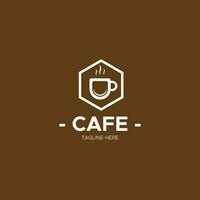 coffee shop logo design template vector