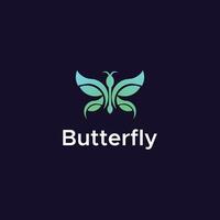 beautiful modern butterfly logo design vector