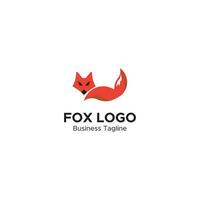modern and creative fox log design in vector format