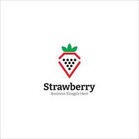 Strawberry Logo Template Fully Editable and Vector File 300Dpi