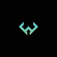 w letter with arrow logo design template vector, and fully editable vector