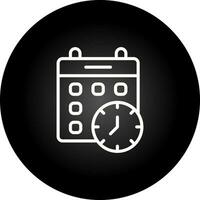 Calender Clock Vector Icon