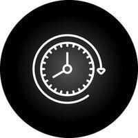 reloj con flecha vector icono