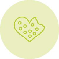 Heart shaped cookies Vector Icon