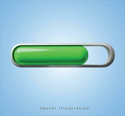 loading bar in 3d vector illustration