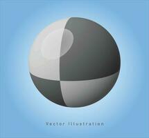 alpha layer sphere shape in 3d vector illustration