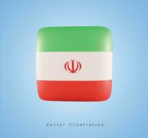 Iran Pillow flag in 3d vector illustration