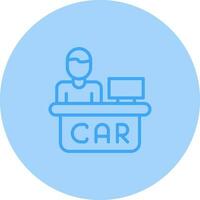 Car Rental Counter Vector Icon