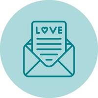 Romantic love letter Vector Icon
