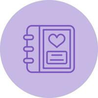 Romantic photo album Vector Icon