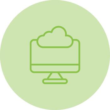 icono de vector de computación de borde