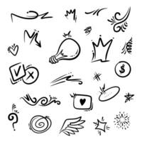 Doodle element vector set, for concept design.