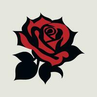 simple vector rose logo flower