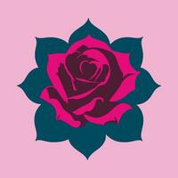 simple vector rose logo flower