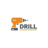 Drill logo design vector illustration