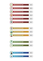 Set of Icon with bar chart template vector