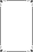 Decorative black border. A4 format. Elegant frame. Attached card, certificate, diploma. vector