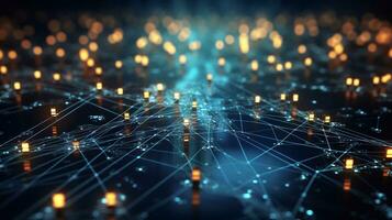 Binary Symmetry Presents Tech Data Lines in Abstract Harmony Generative AI photo